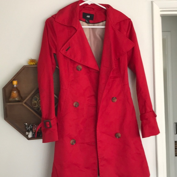 H&M Jackets & Blazers - Red trench coat